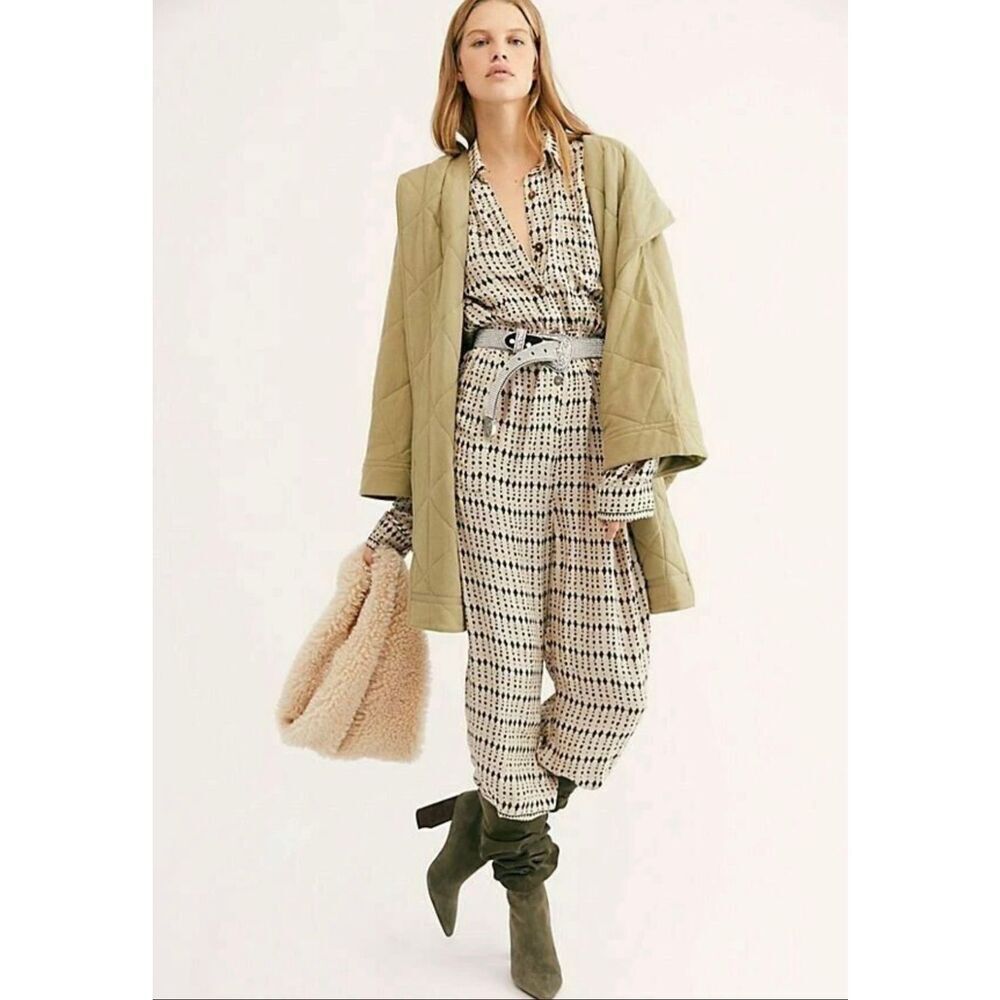 Free People Jens Pirate Booty Oxbow Printed Jumpsuit Size Small